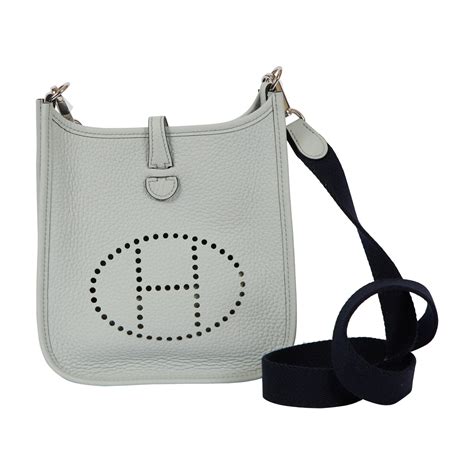 hermes mini evelyne blue pale|hermes evelyne mini vintage.